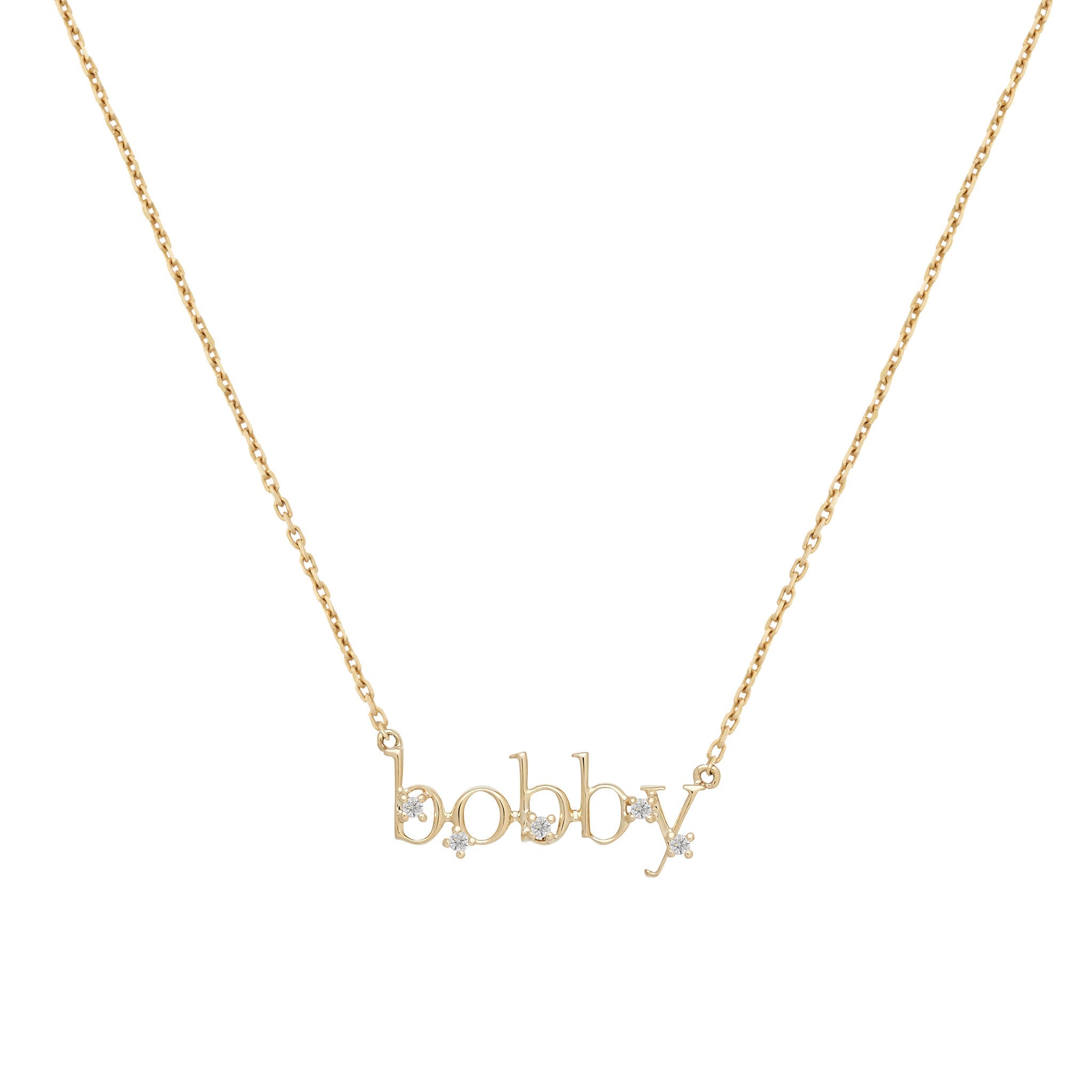 Serif Nameplate Necklace | 9K Solid Gold