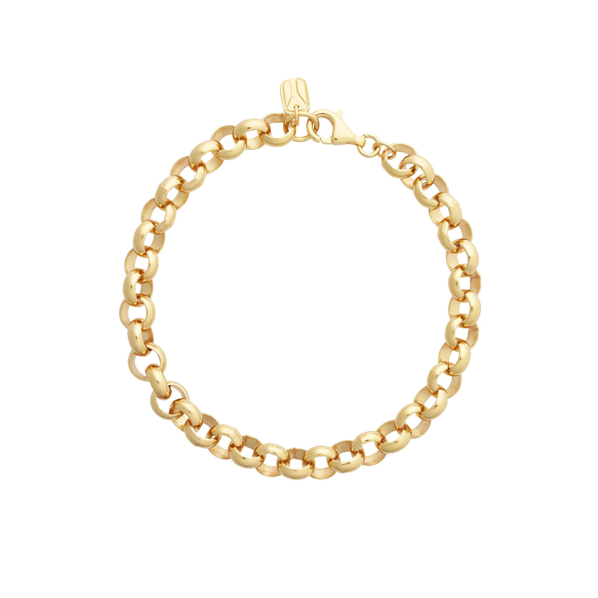 Pulsera Belcher con dije de 7 mm