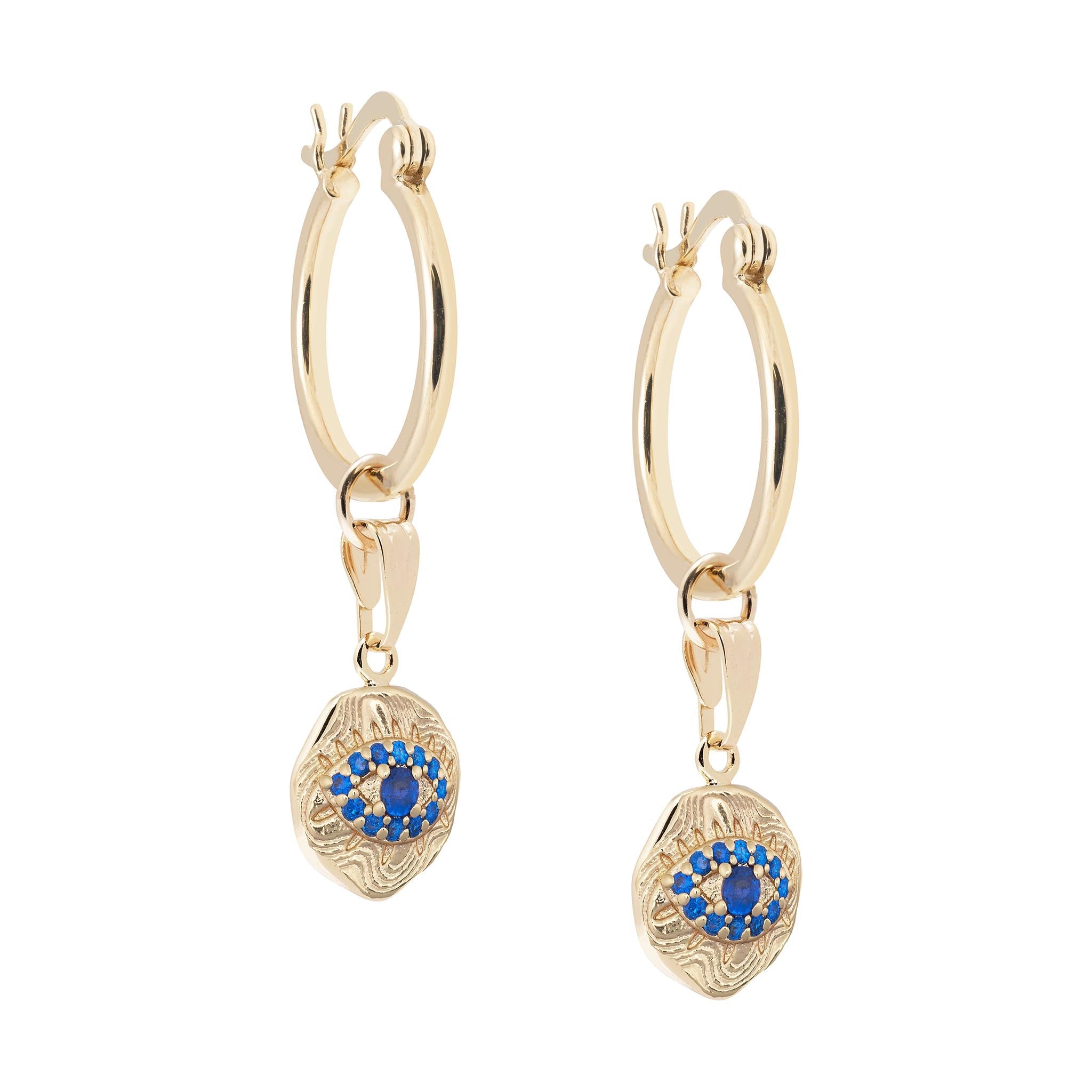 Evil Eye Pendant Hoops