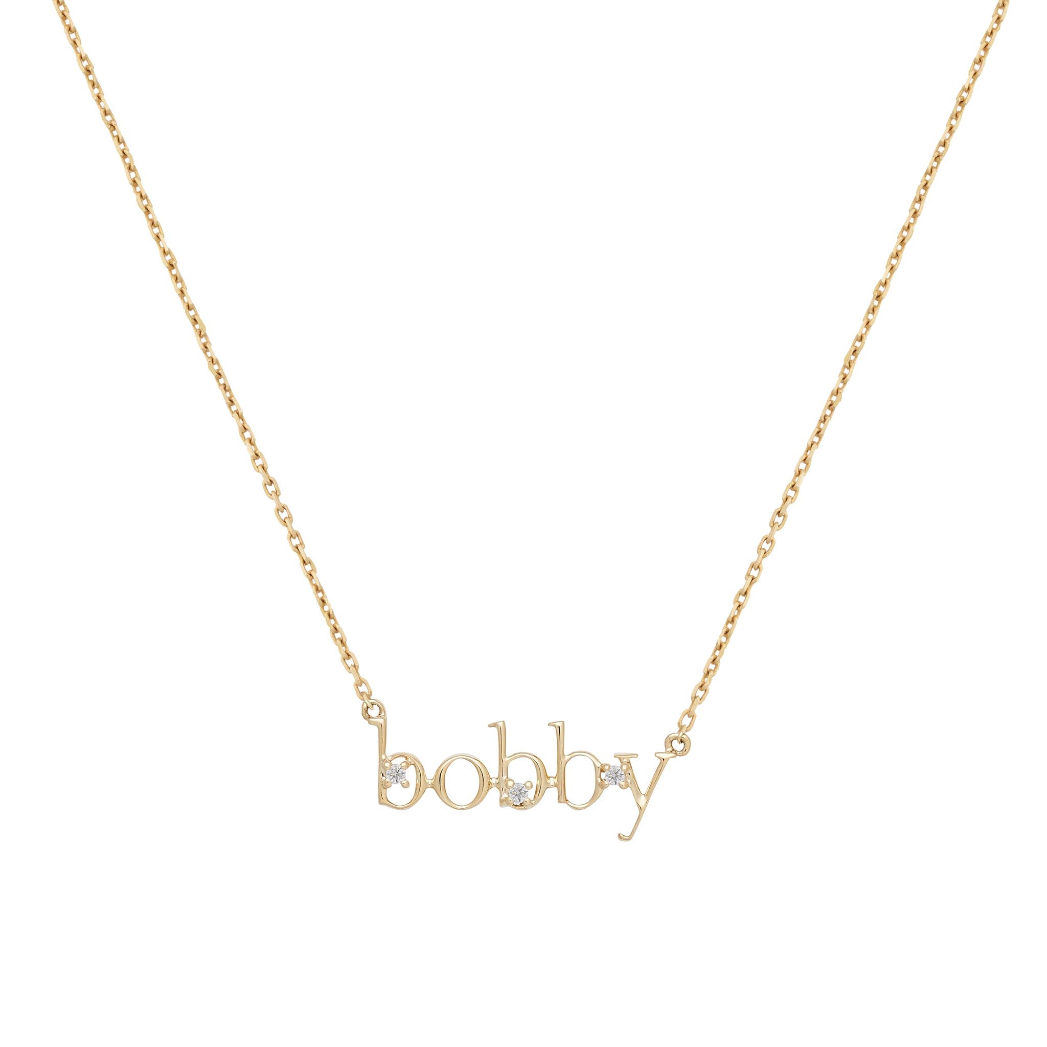 Serif Nameplate Necklace | 9K Solid Gold