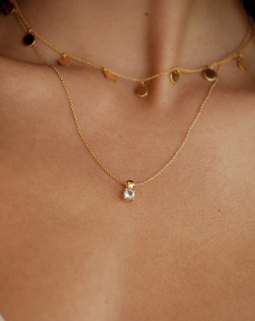 March Birthstone Necklace