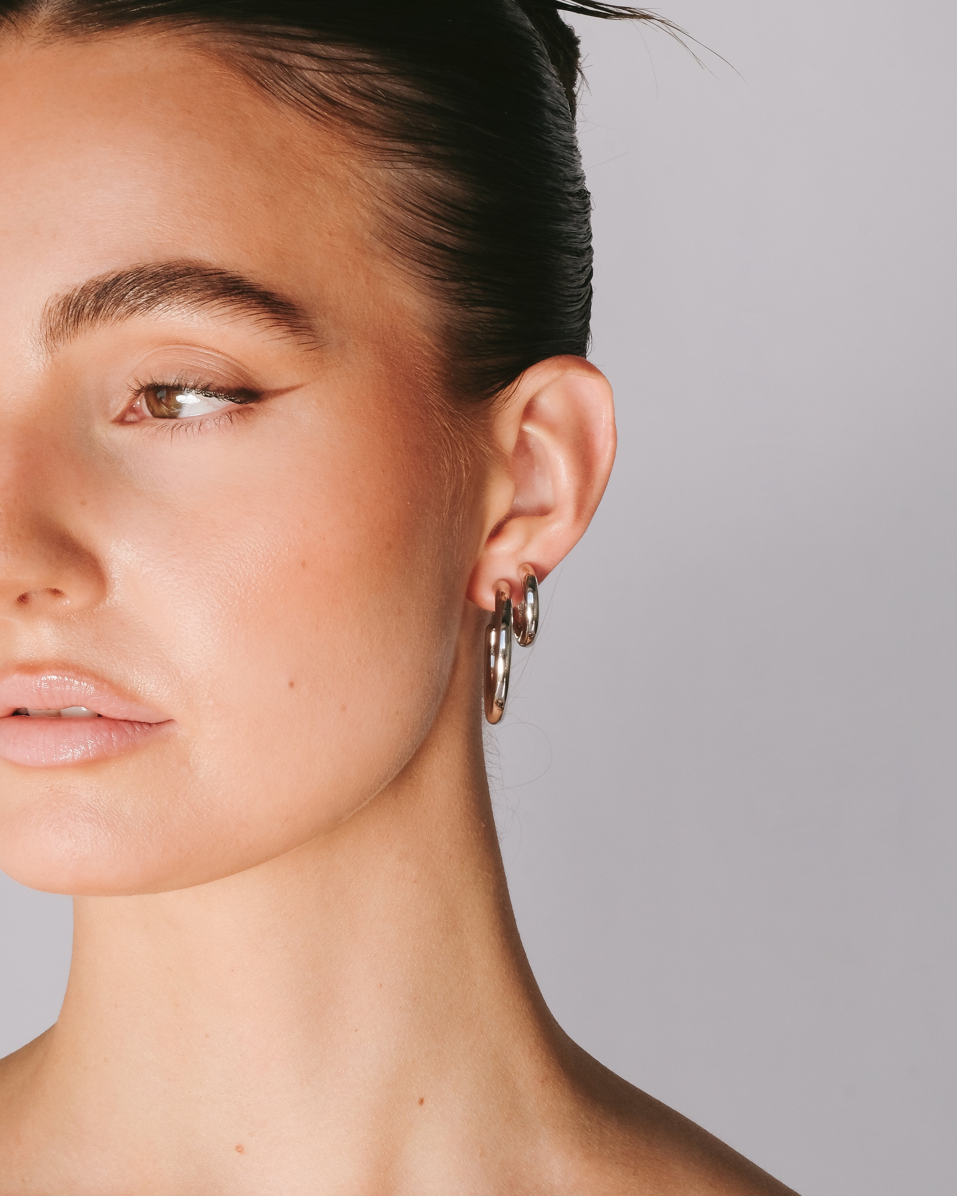 The Mother Hoops - Sterling Silver