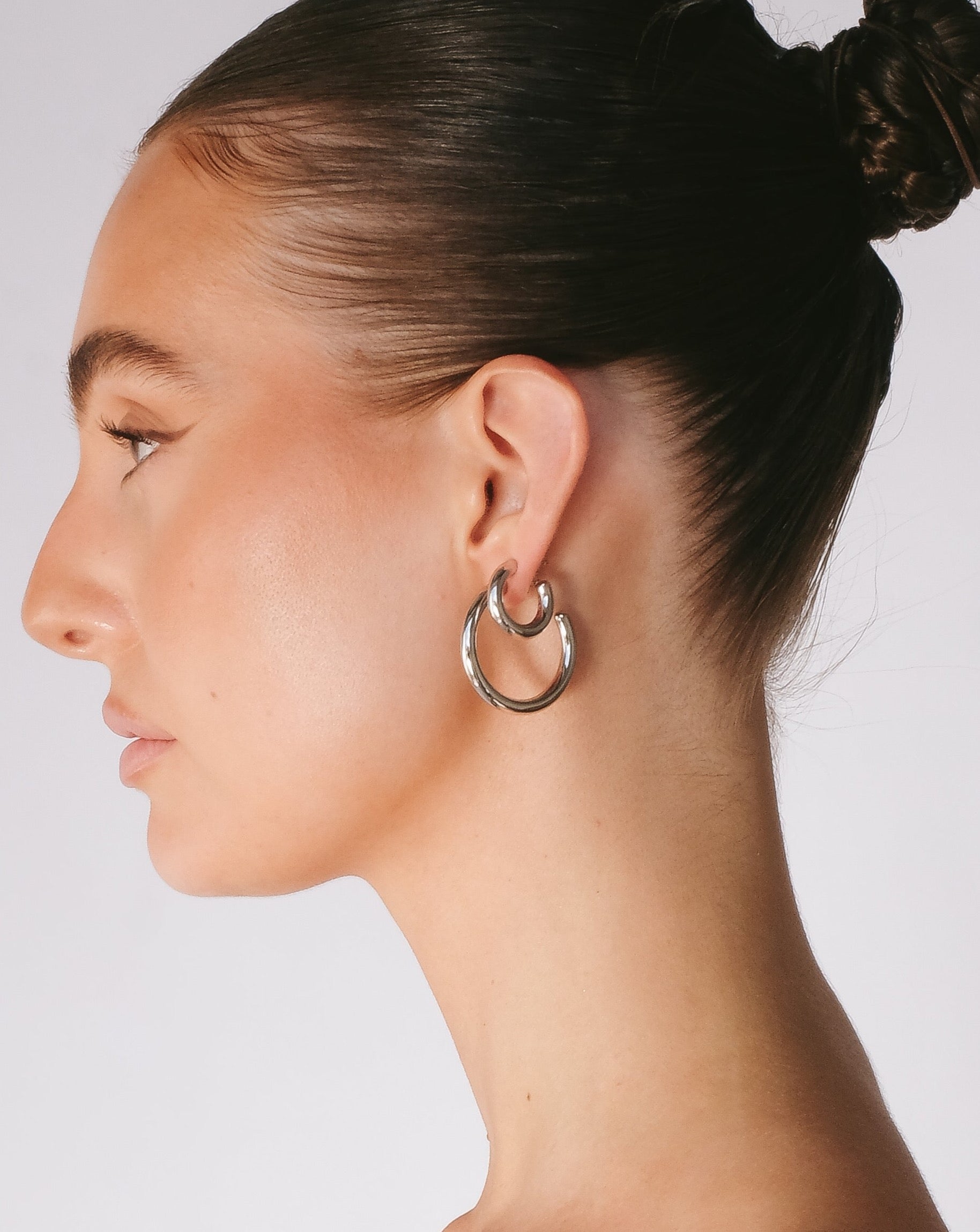 The Mother Hoops - Sterling Silver
