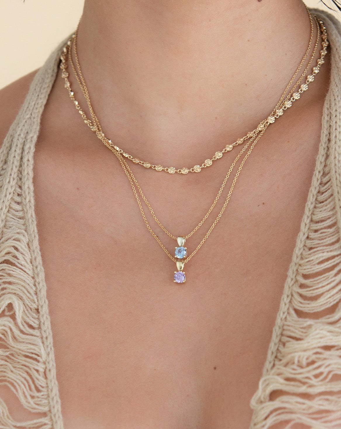 March Birthstone Necklace