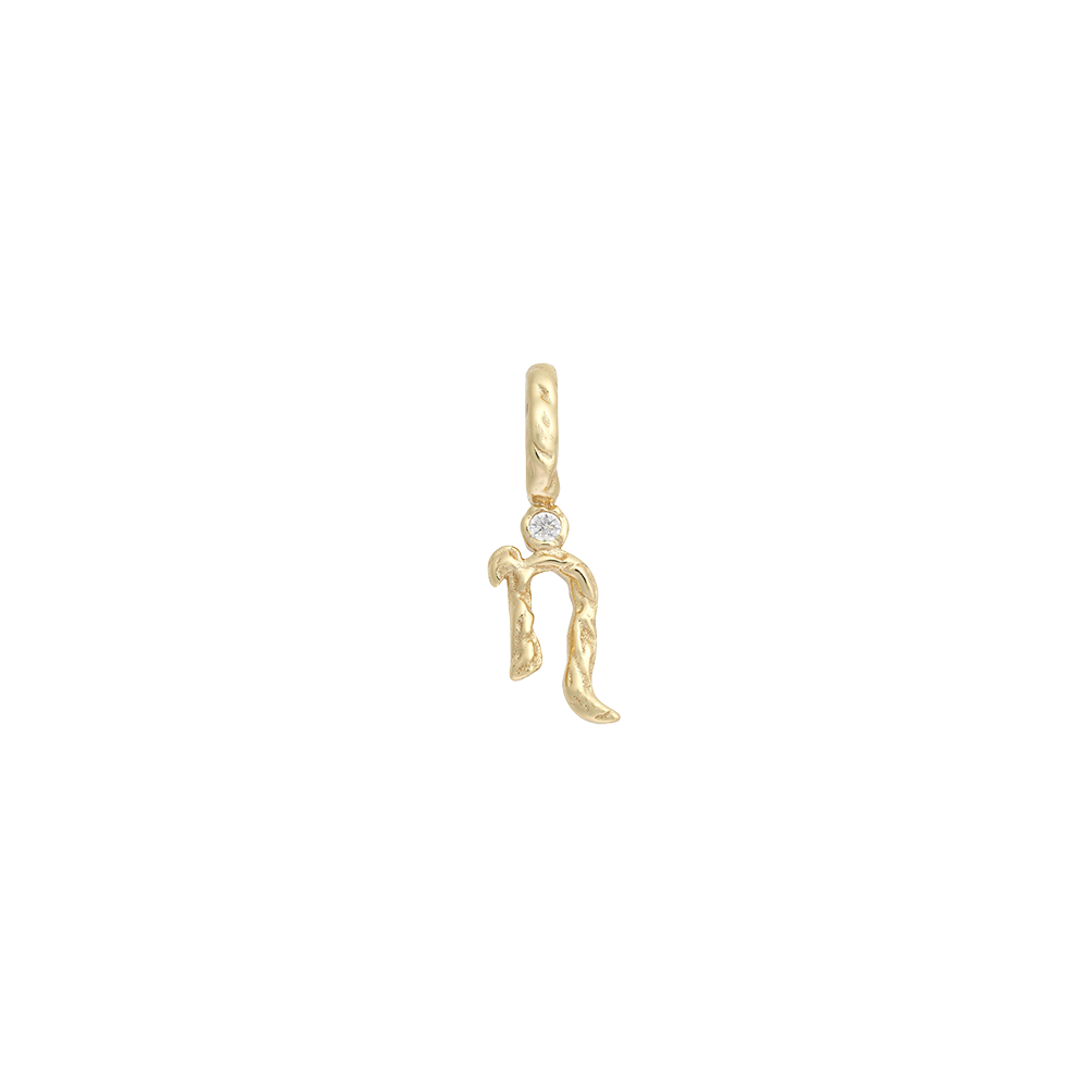 Textural Letter Necklace