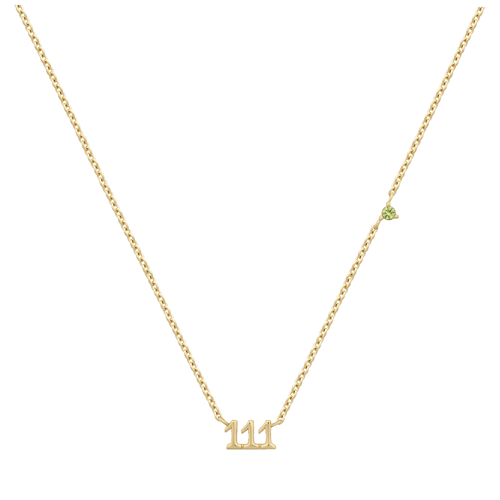 Collier ras du cou avec numéro d'ange 111