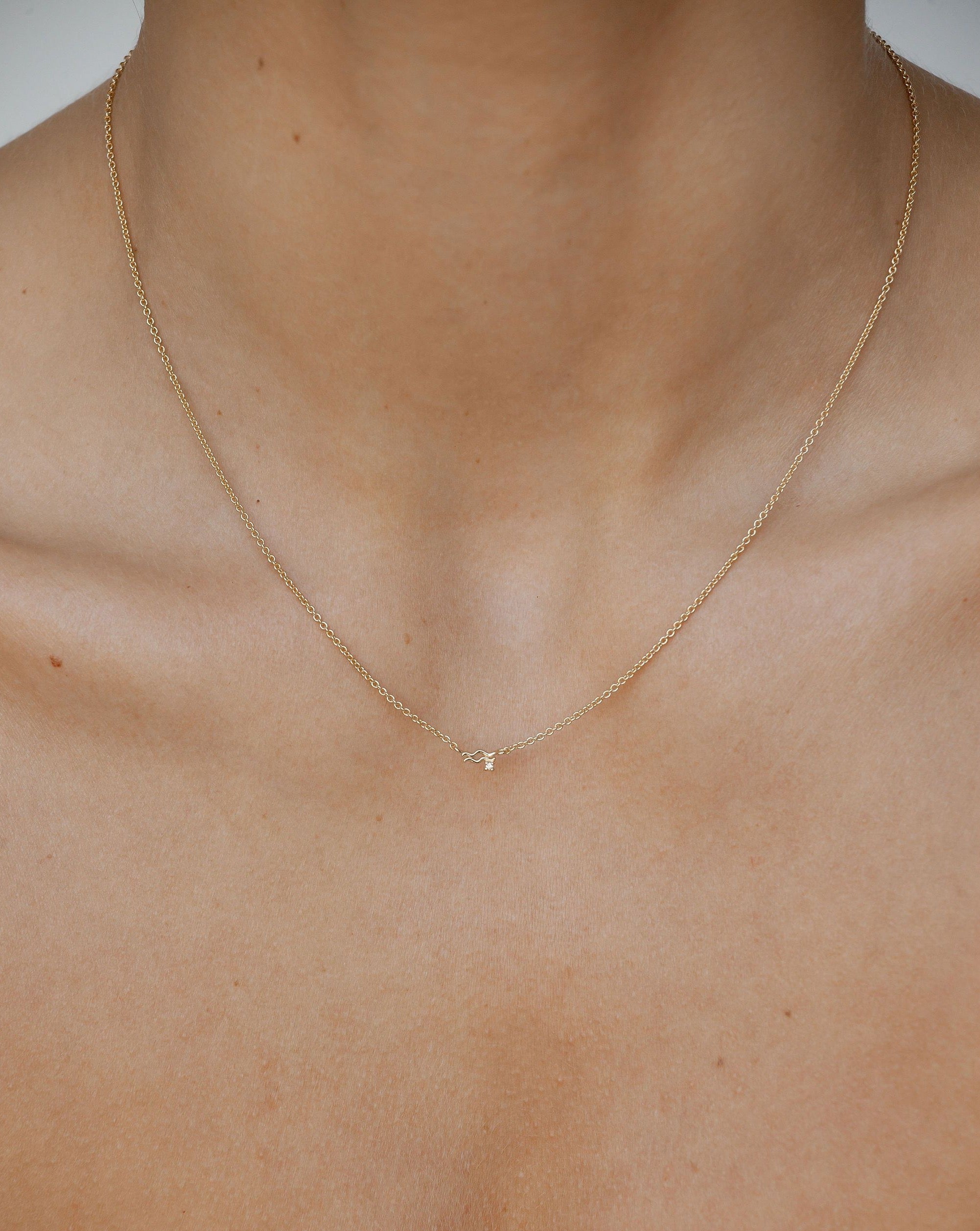 Aquarius Symbol Choker
