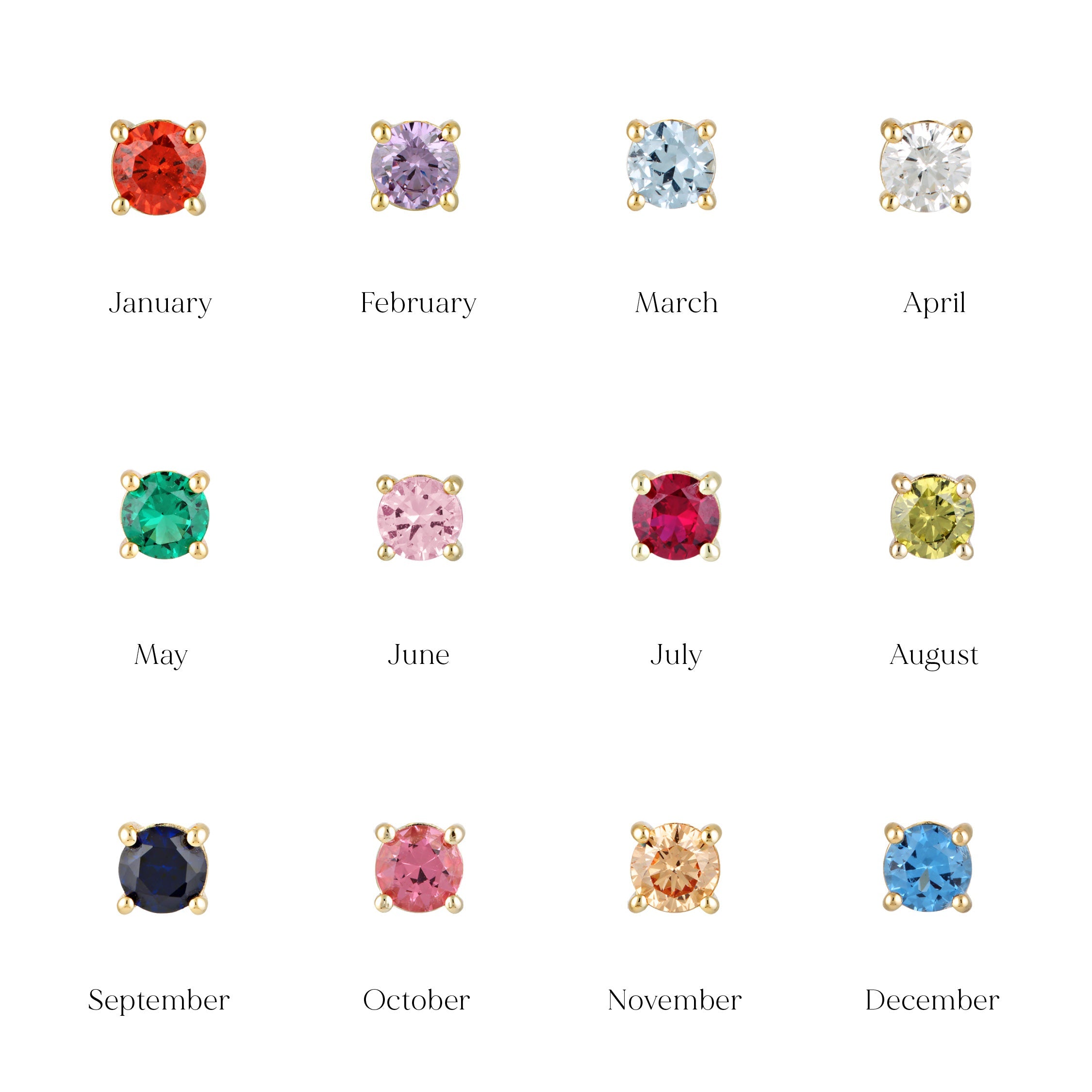 January Birthstone Studs