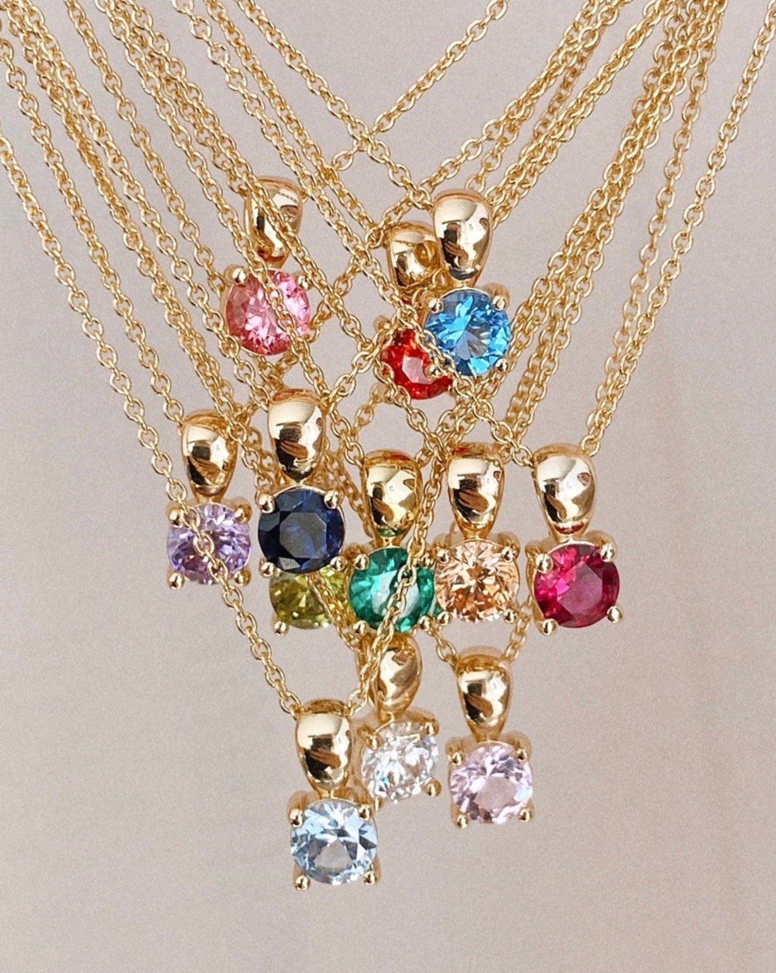 November Birthstone Necklace - Sterling Silver