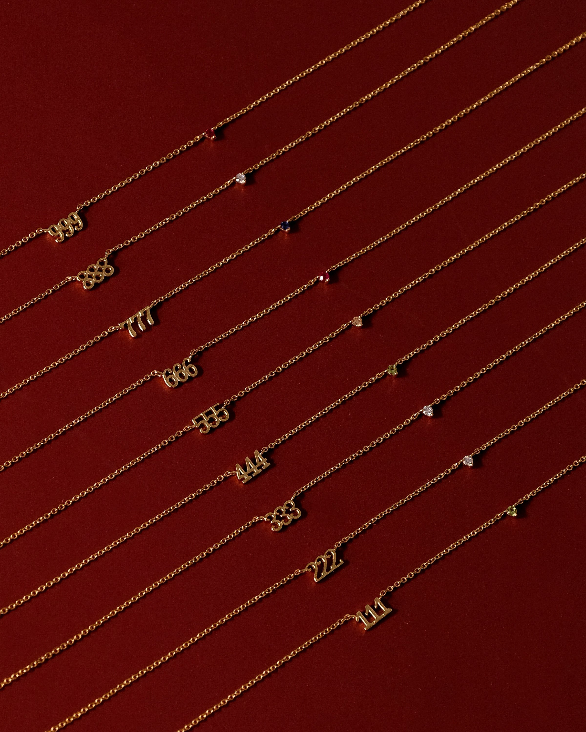 Collier ras du cou avec numéro d'ange 111