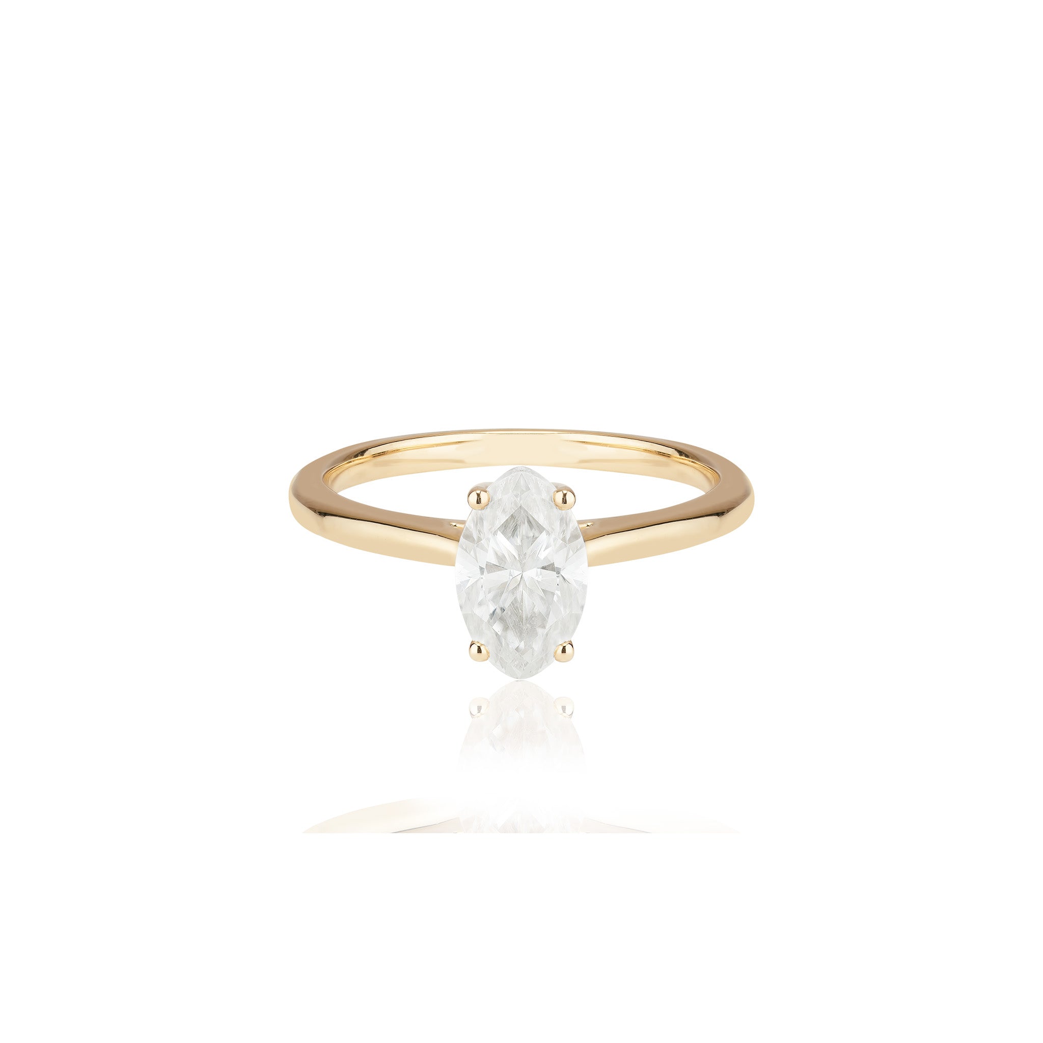 Marquise Moissanite Ring | 14k Solid Gold
