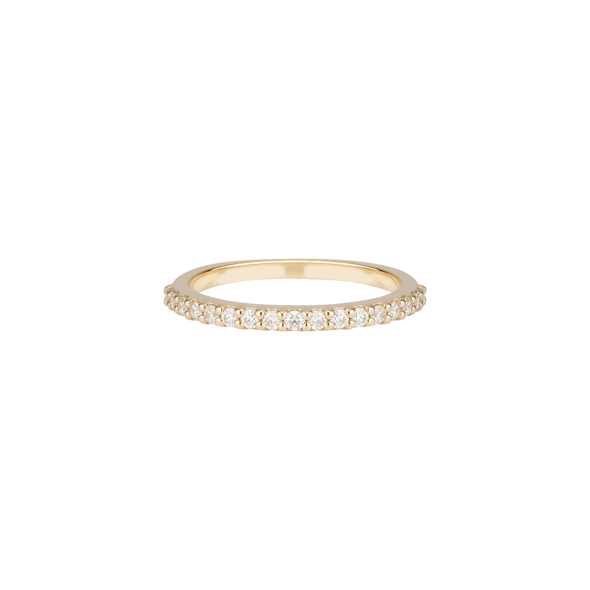 Pavé Moissanite Ring Band | 14k Solid Gold