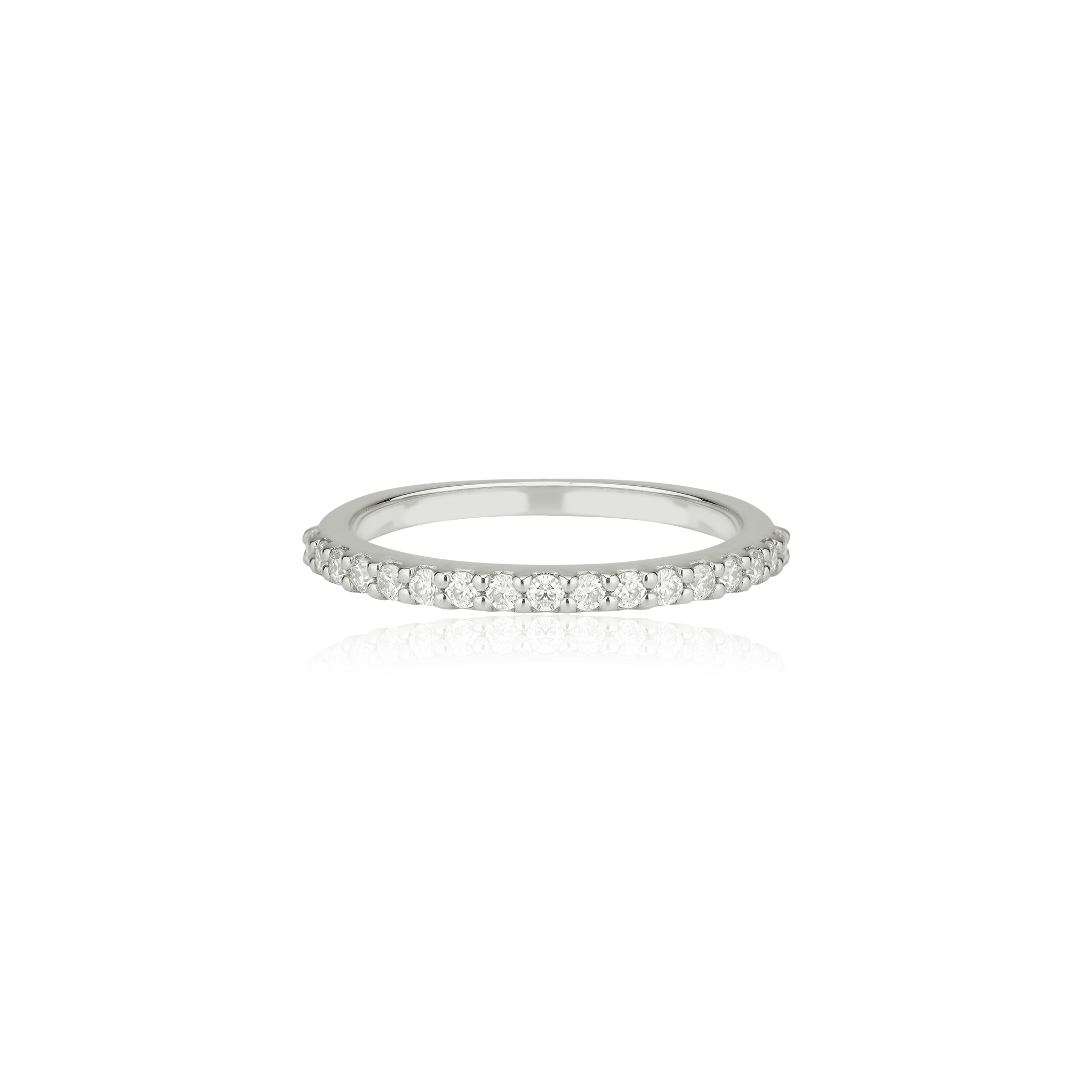 Pavé Moissanite Ring Band | 14k Solid Gold