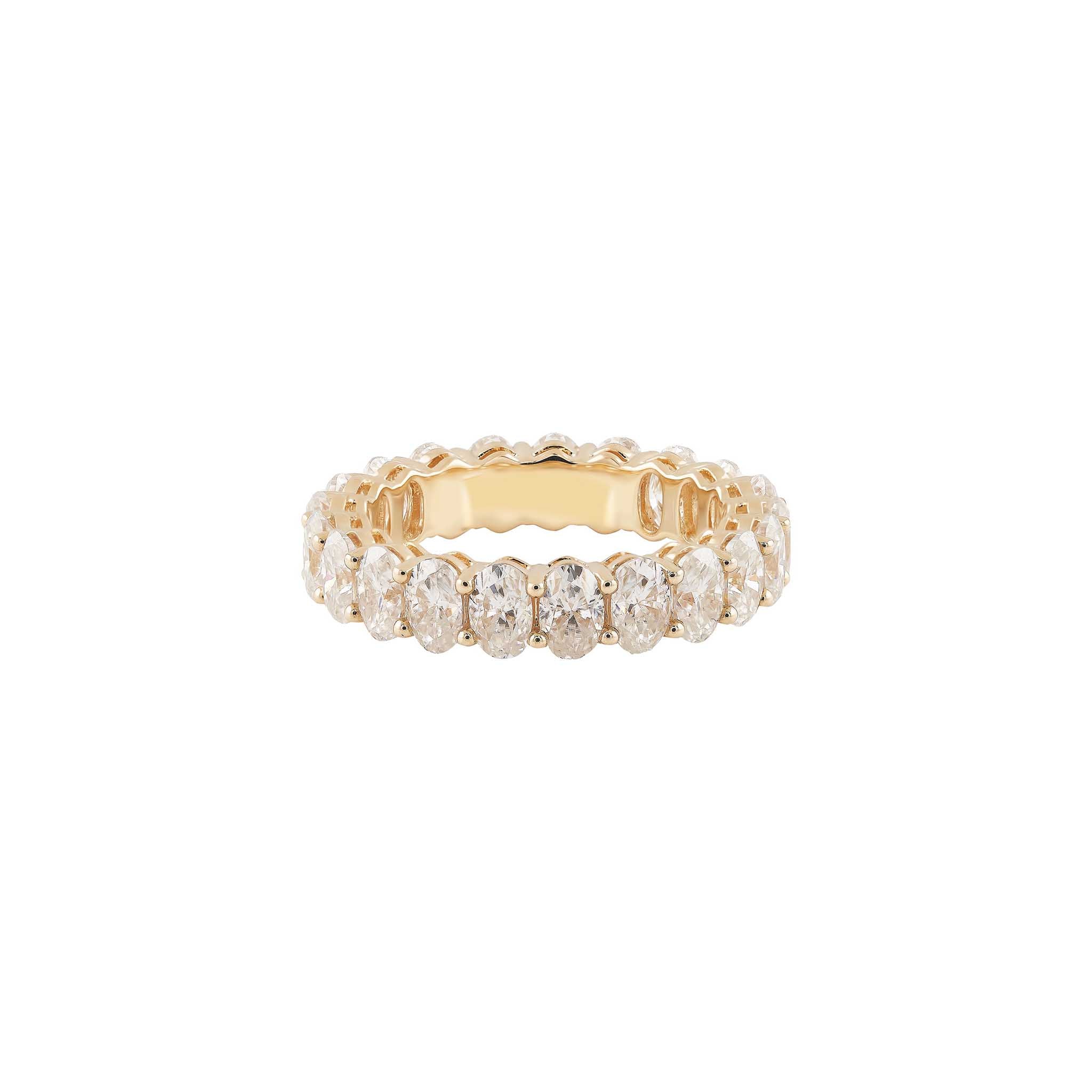 Oval Crown Moissanite Ring | 14k Solid Gold