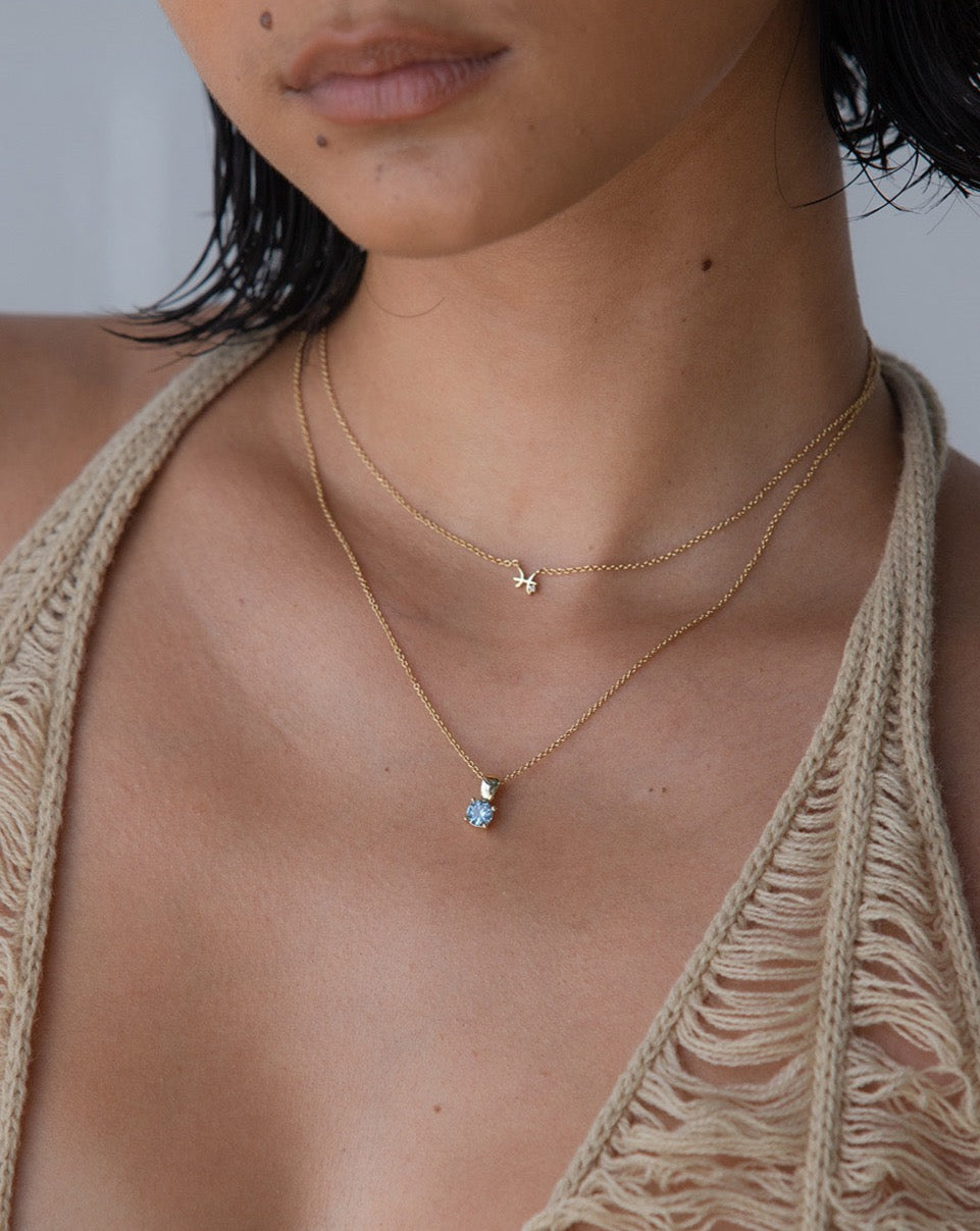 March Birthstone Necklace