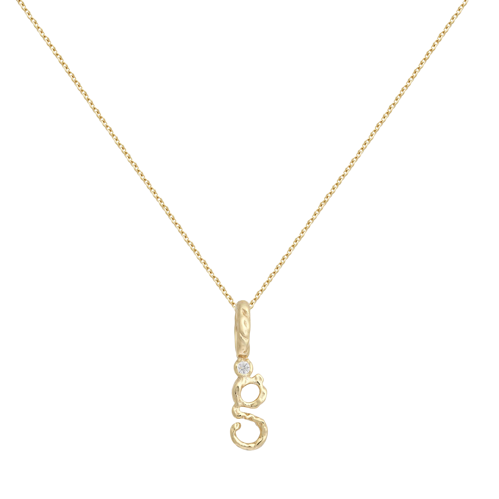 Textural Letter Necklace