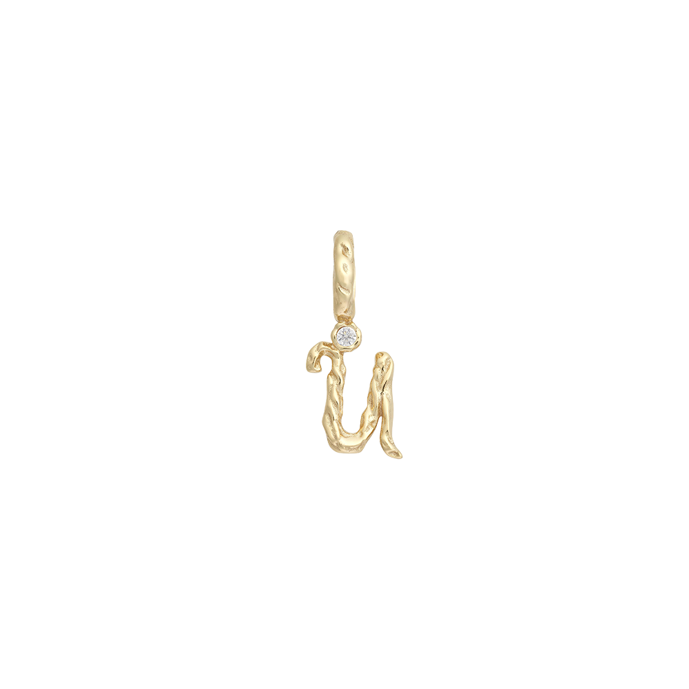 Textural Letter Necklace