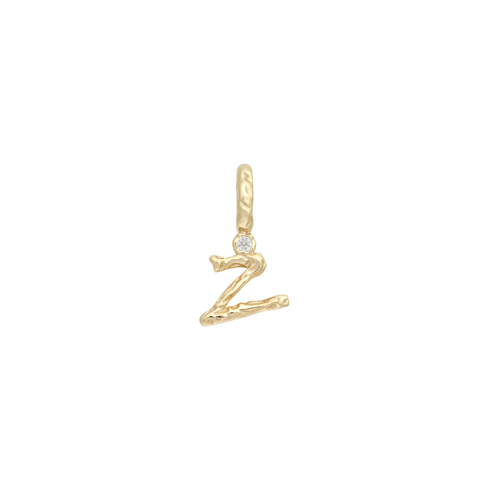 Textural Letter Necklace